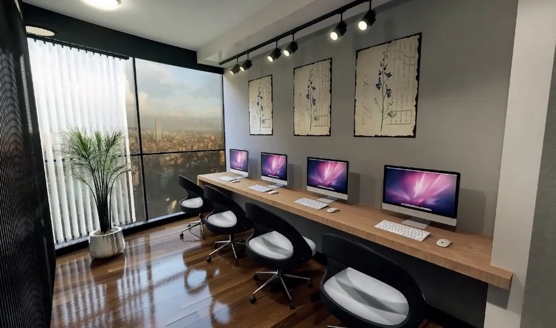 Working office